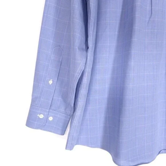 Brooks Brothers Men’s REGENT NON-IRON Cotton LS Plaid Shirt 17 1/2 - 4/5 - Picture 8 of 10